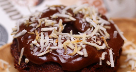 Chocolate Coconut Air Fryer Donuts