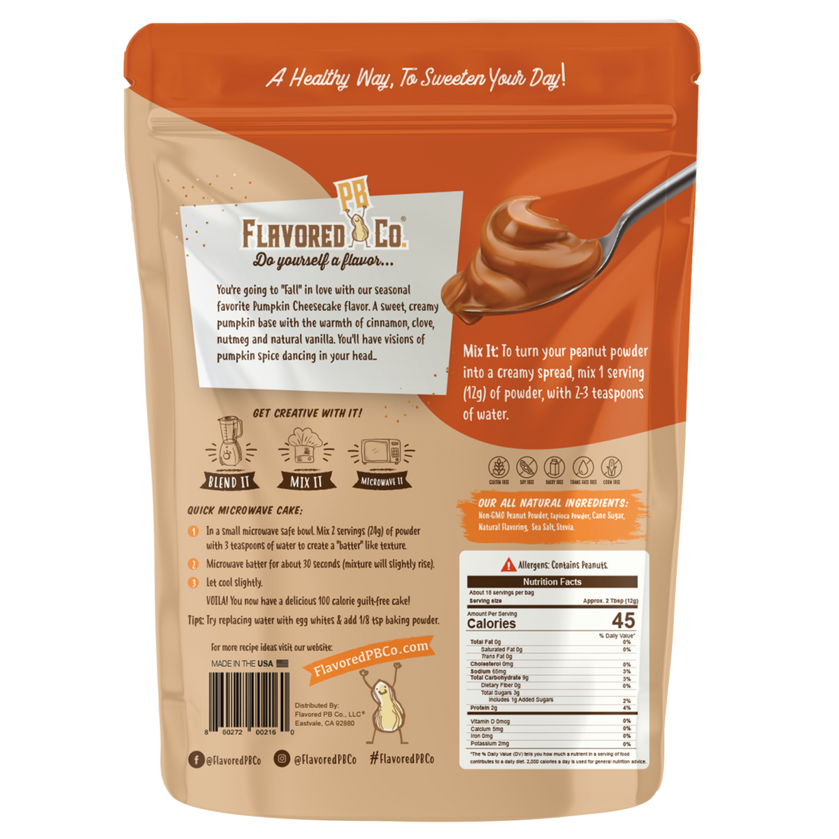 Pumpkin Cheesecake Flavored Peanut Powder | Limited Edition