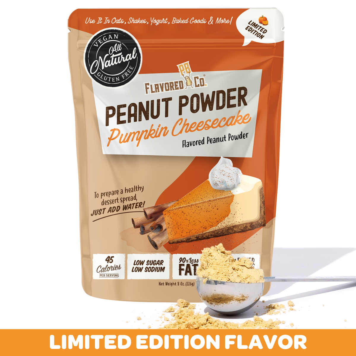Pumpkin Cheesecake Flavored Peanut Powder | Limited Edition